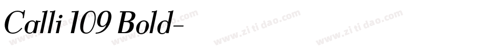 Calli 109 Bold字体转换